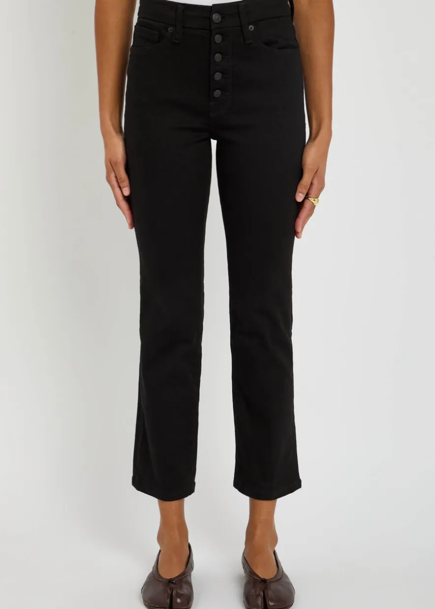 Slim straight-leg cropped jeans