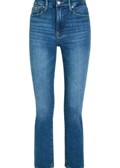 Slim straight-leg cropped jeans