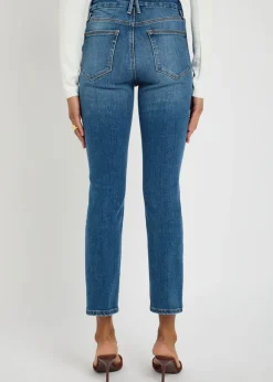 Slim straight-leg cropped jeans