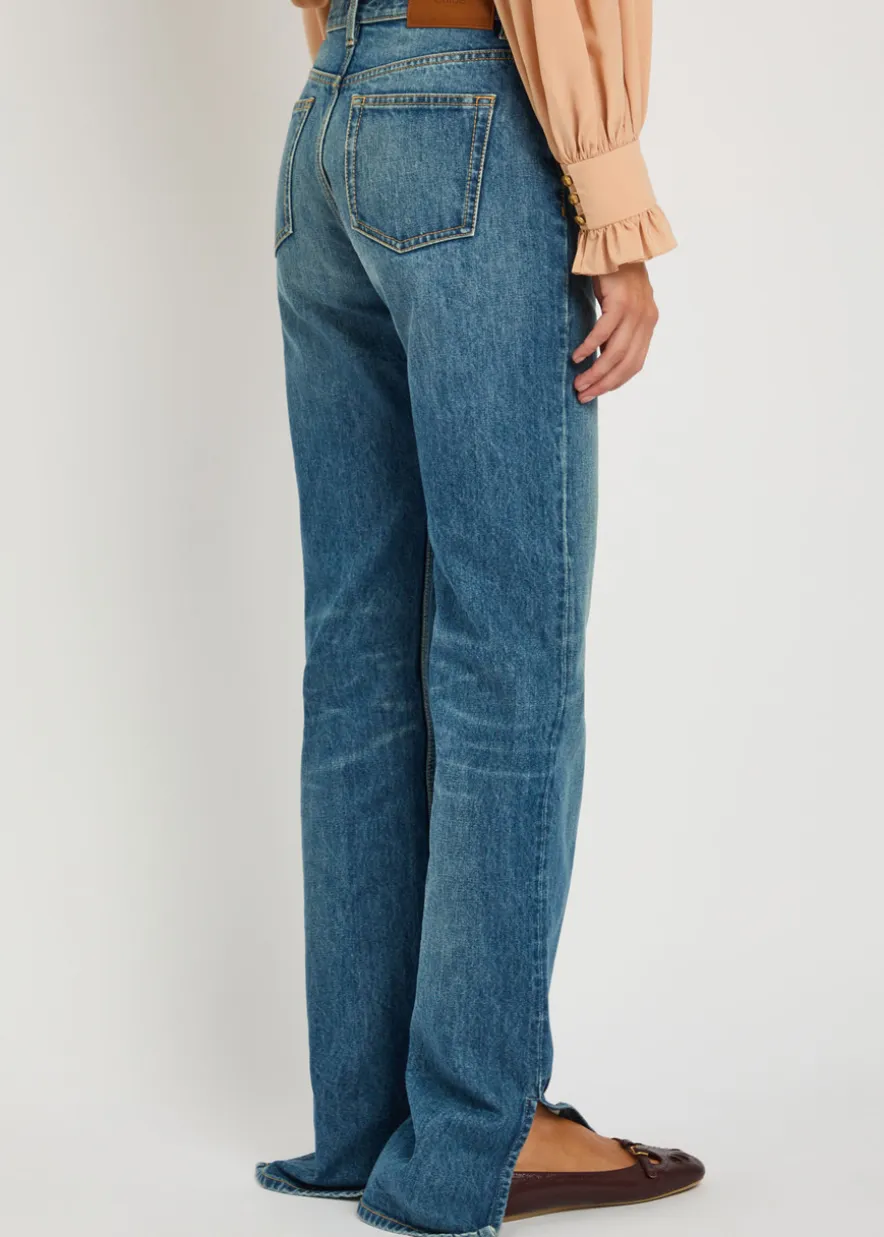 Slim straight-leg jeans