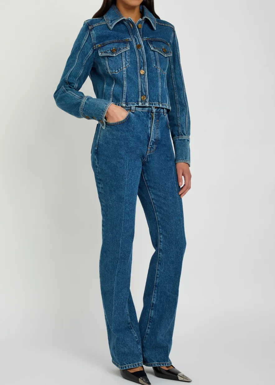 Slim straight-leg jeans