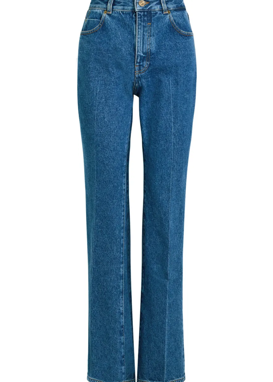 Slim straight-leg jeans