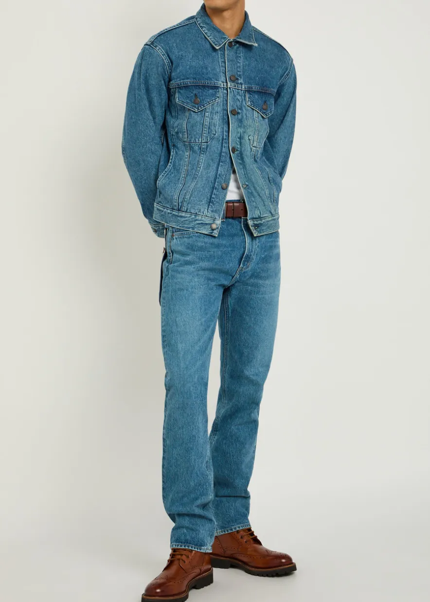 Slim straight-leg jeans