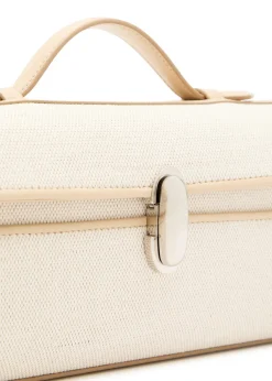 Slim Symmetry canvas and leather pochette