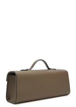 Slim Symmetry grained leather pochette