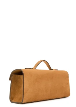 Slim Symmetry suede pochette