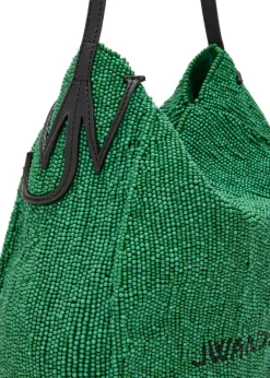 Small beaded bulb shoulder bag