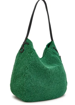 Small beaded bulb shoulder bag