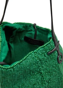 Small beaded bulb shoulder bag