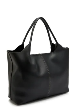 Small leather tote bag