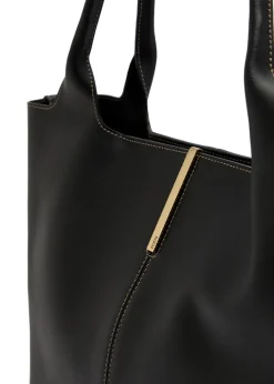 Small leather tote bag