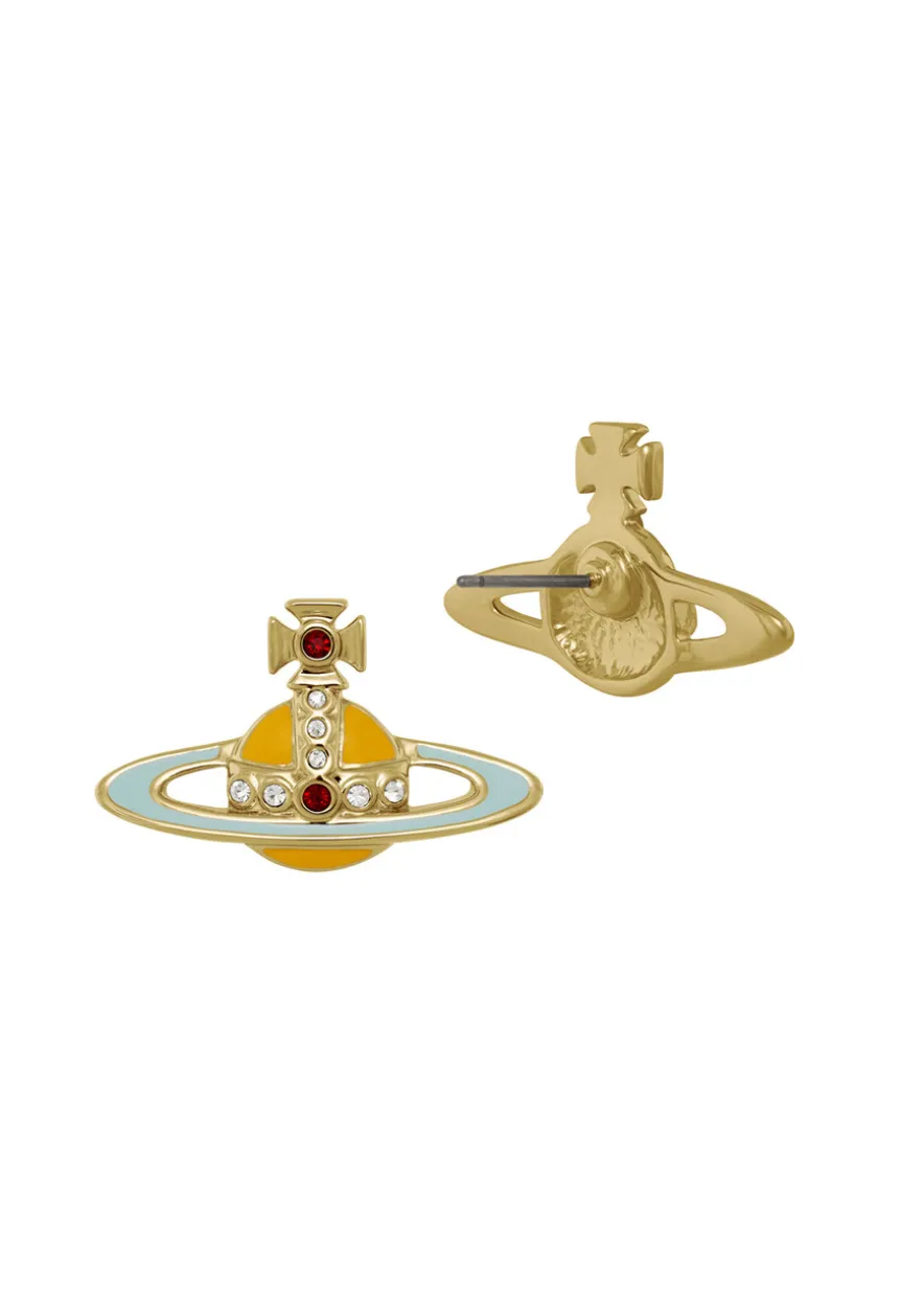 Small Neo Bas Relief orb stud earrings