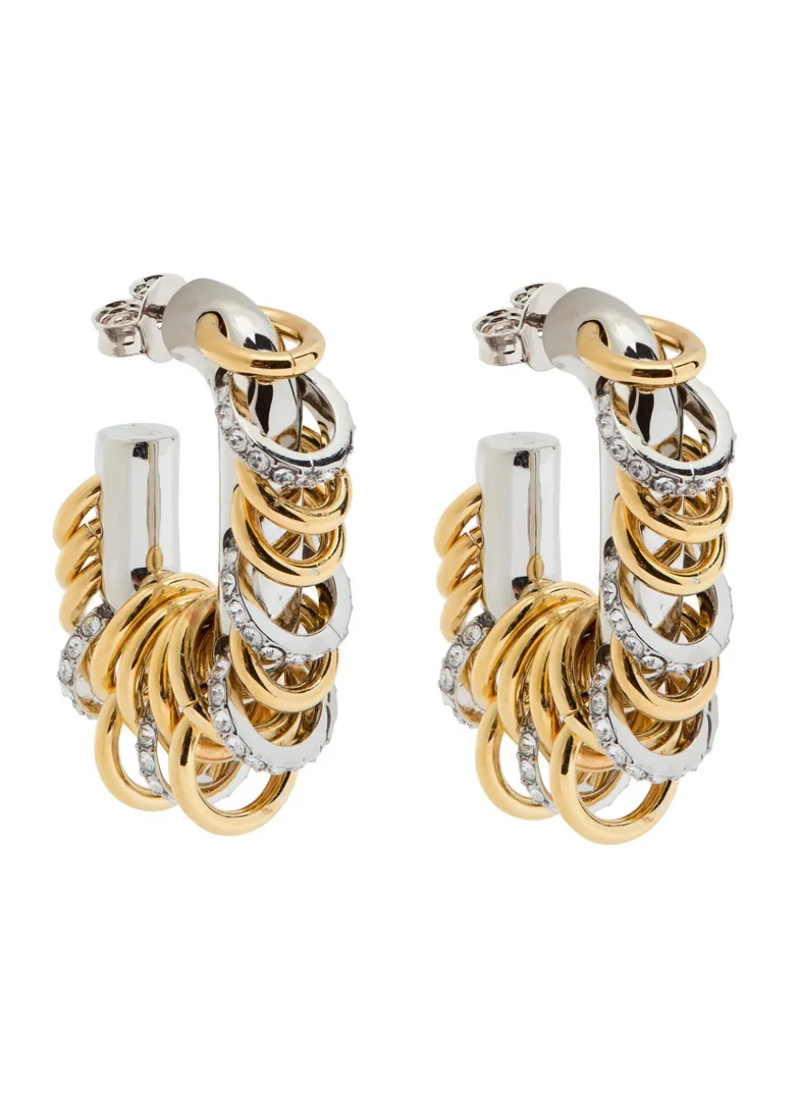 Small Punk XL Link two-toned hoop earrings