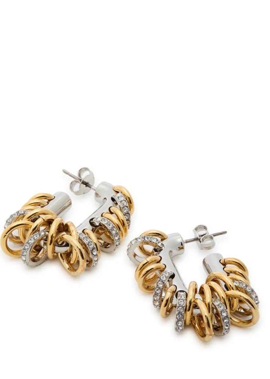 Small Punk XL Link two-toned hoop earrings