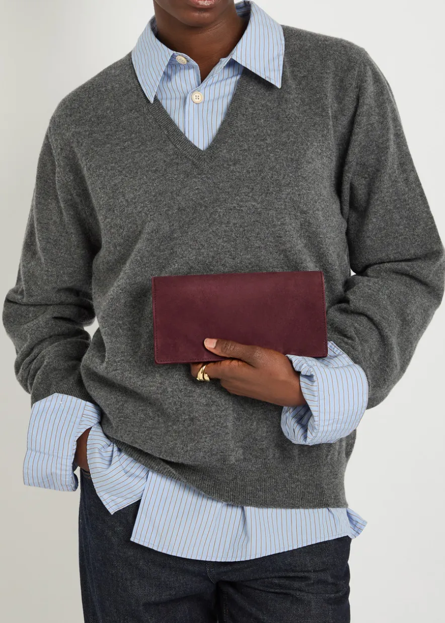 Small suede jewellery pouch