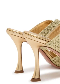 Smile 95 metallic leather mules