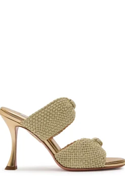 Smile 95 metallic leather mules
