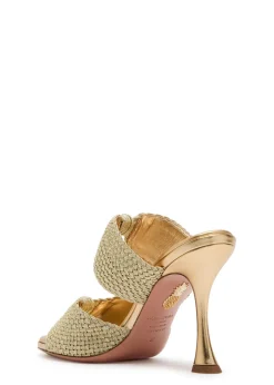 Smile 95 metallic leather mules