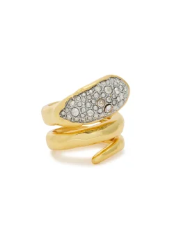 Solanales 14kt gold-plated coiled ring