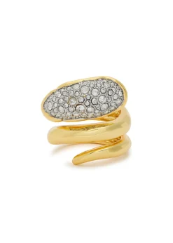 Solanales 14kt gold-plated coiled ring