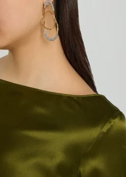 Solanales 14kt gold-plated drop earrings