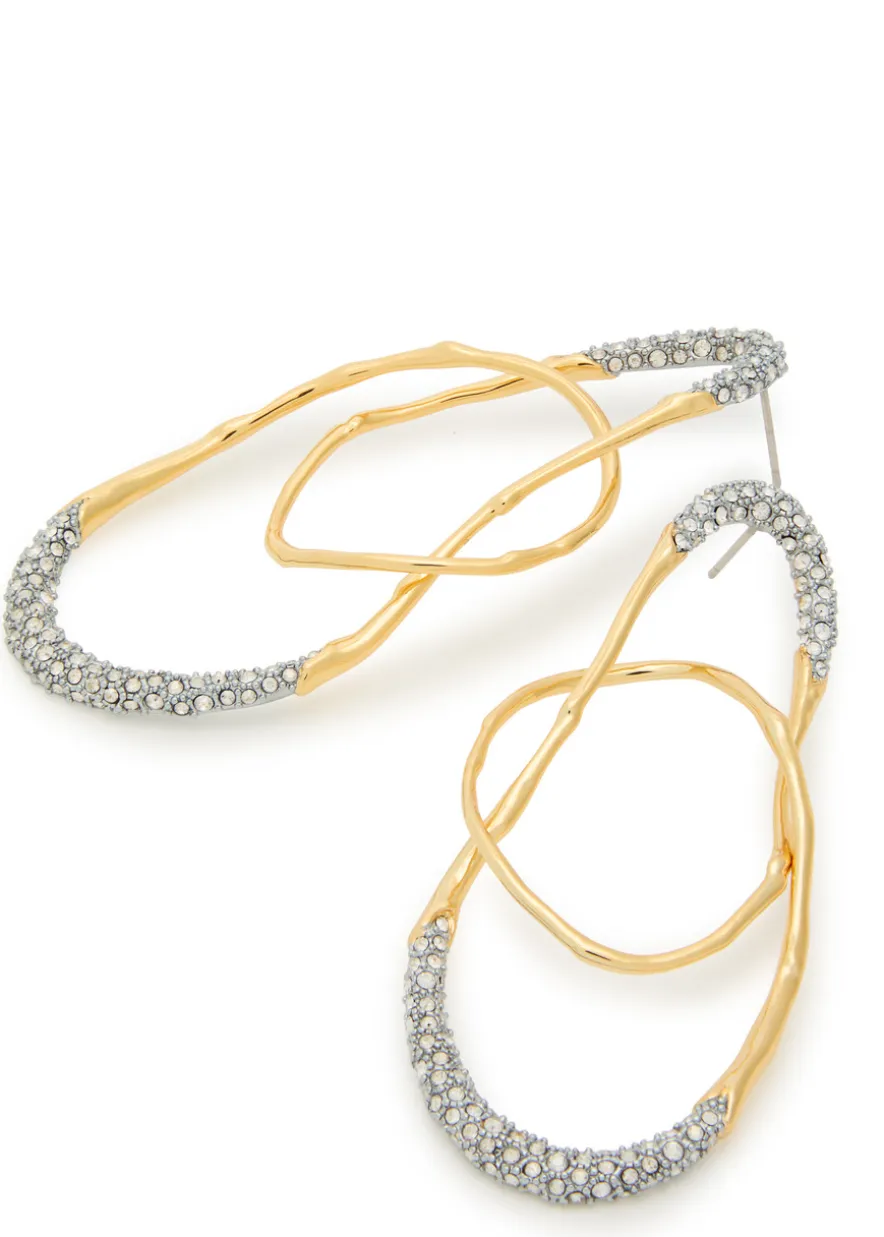 Solanales 14kt gold-plated drop earrings