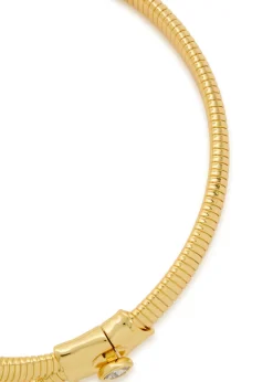 Solanales pavé 14kt gold-plated choker