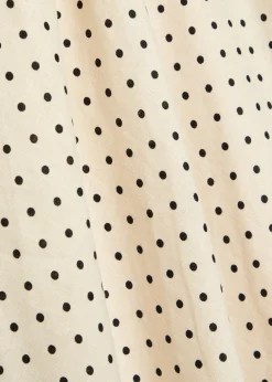 Solana polka dot linen maxi dress