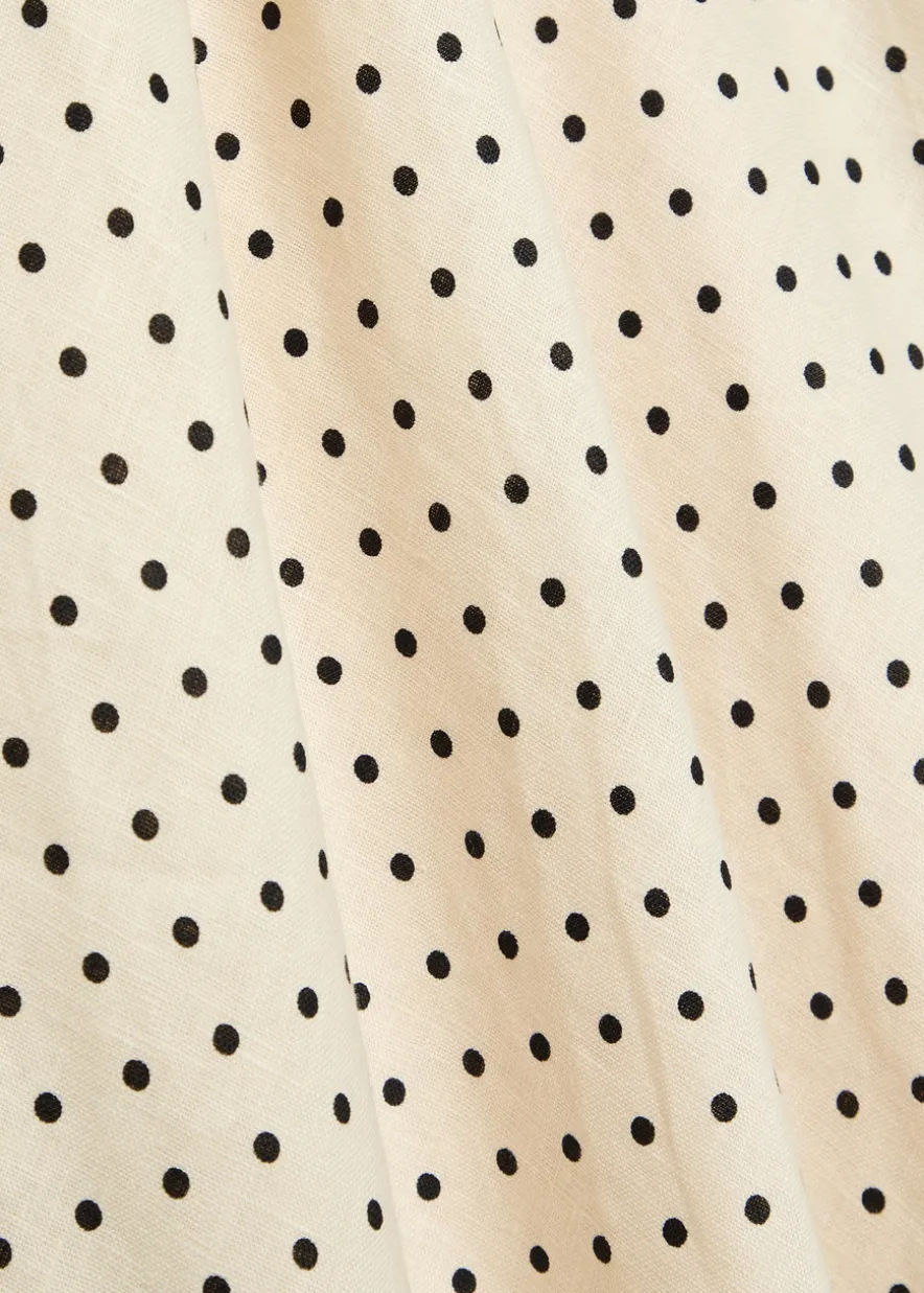 Solana polka dot linen maxi dress