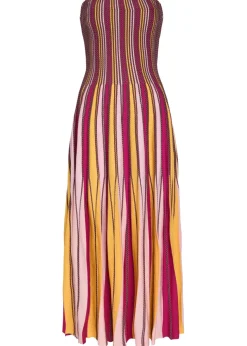 Soleil striped knit midi dress