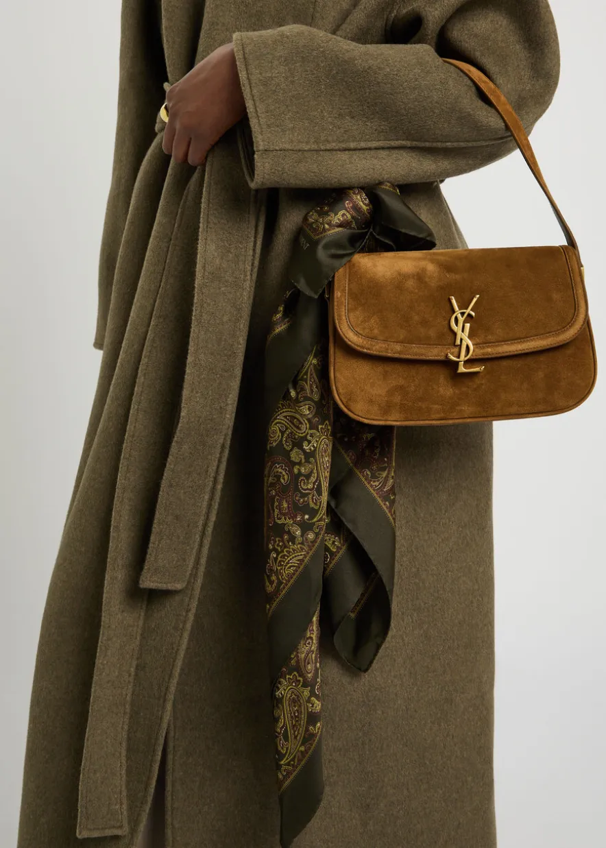 Solferino suede shoulder bag