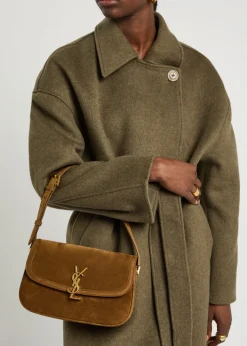 Solferino suede shoulder bag