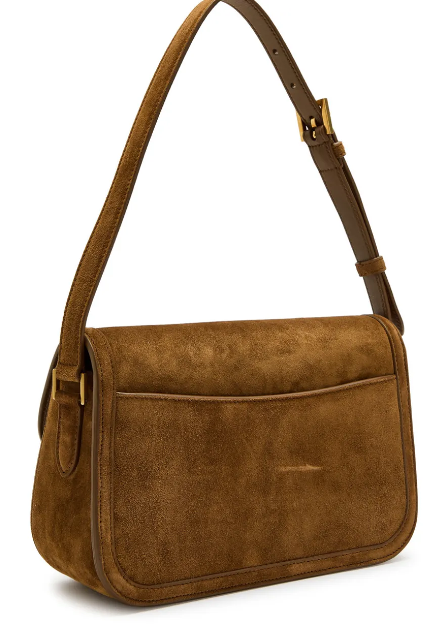 Solferino suede shoulder bag
