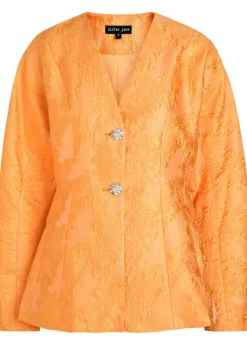 Sol floral-jacquard cloqué blazer