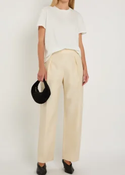 Somera wool and silk-blend trousers