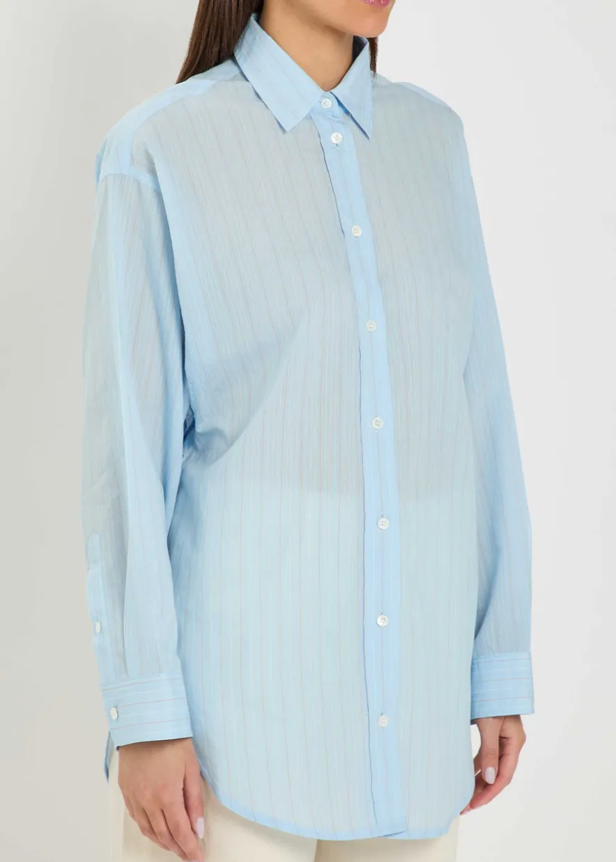 Sona striped cotton-blend shirt