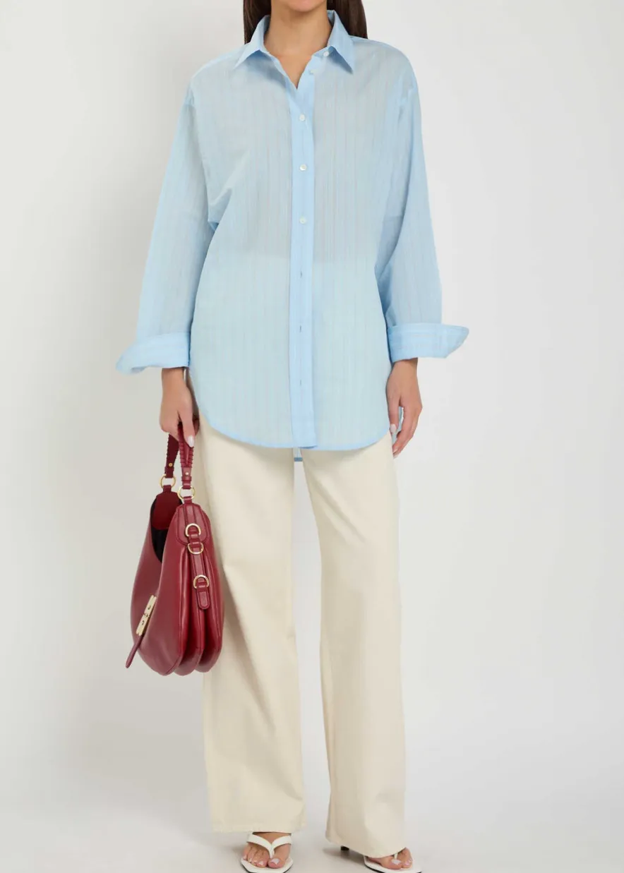 Sona striped cotton-blend shirt