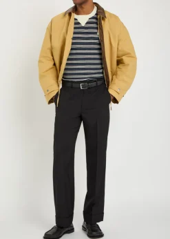 Song striped fine-knit wool-blend T-shirt