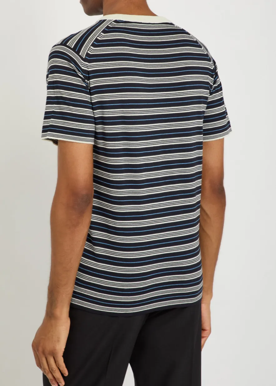 Song striped fine-knit wool-blend T-shirt