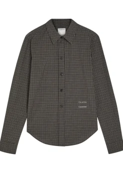 Sophie checked cotton-poplin shirt