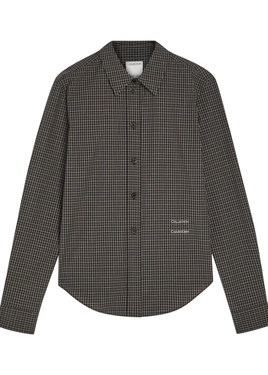 Sophie checked cotton-poplin shirt