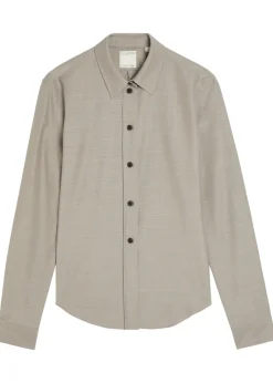 Sophie wool and silk-blend shirt