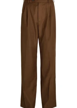 Soprano pleated straight-leg woven trousers