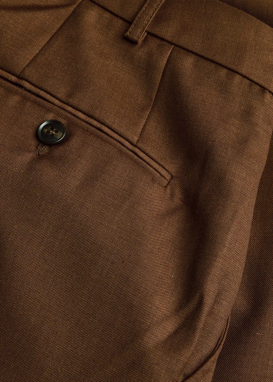 Soprano pleated straight-leg woven trousers