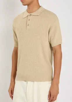Sorelle ribbed knit polo shirt
