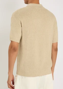 Sorelle ribbed knit polo shirt