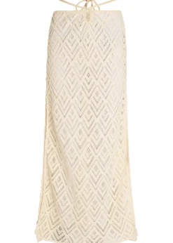 Soul open-knit cotton maxi skirt