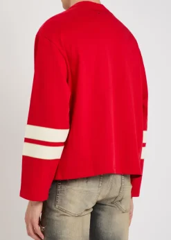 South Cali appliquéd cotton football T-shirt