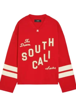 South Cali appliquéd cotton football T-shirt