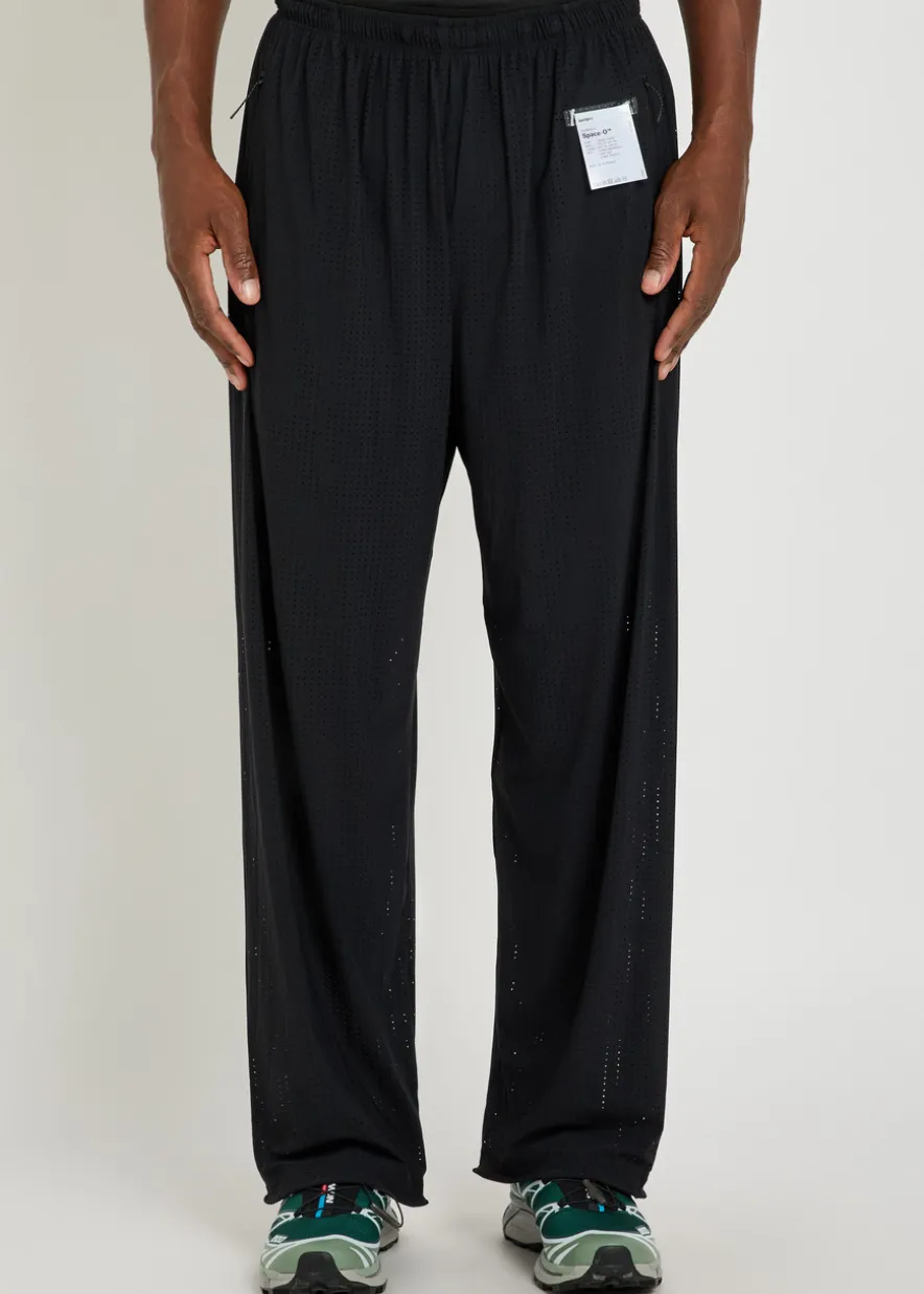 Space-O perforated stretch-nylon trousers